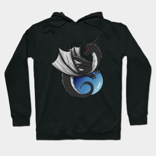 Black Dragon on a Ball Hoodie